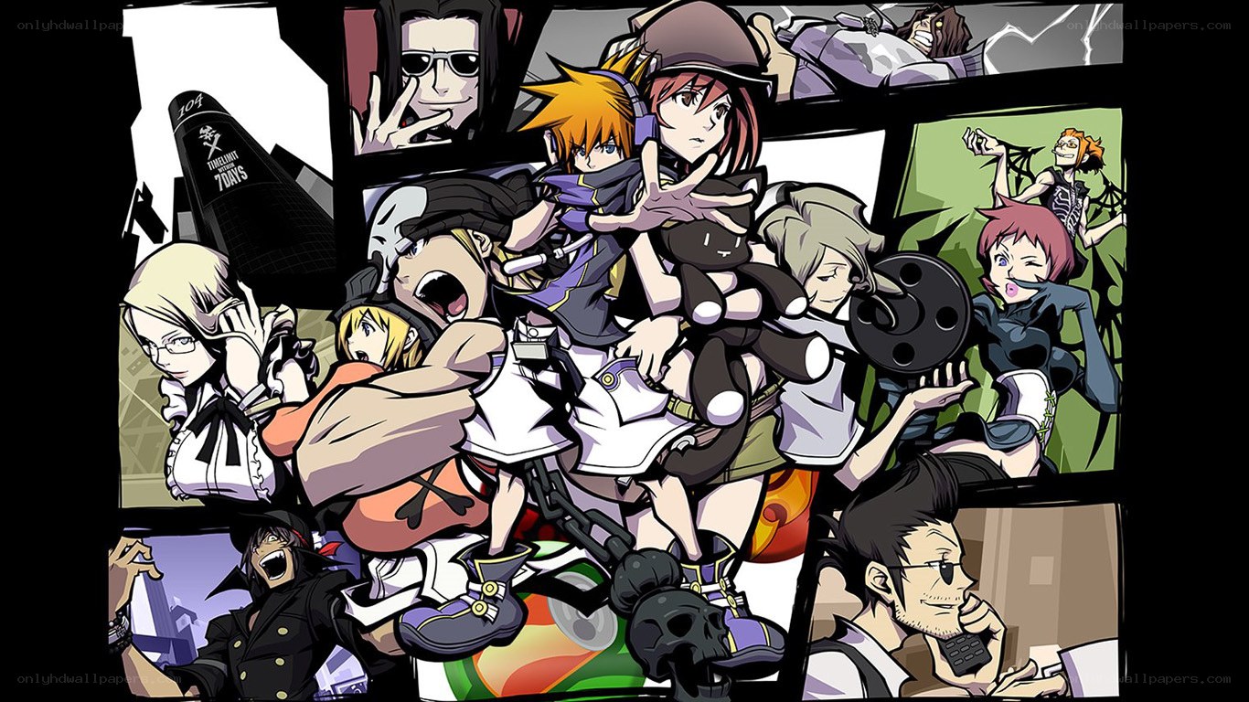 anime characters collage