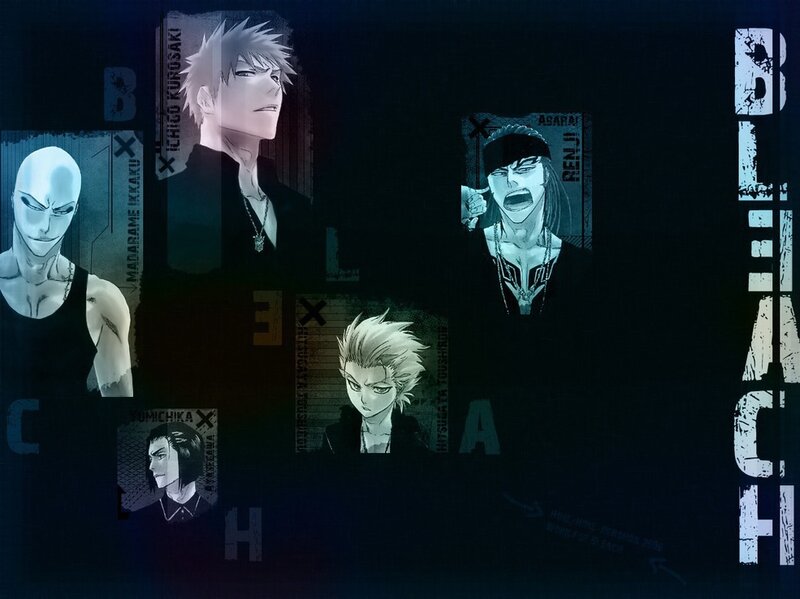 Anime Characters Collage — Black, Dark