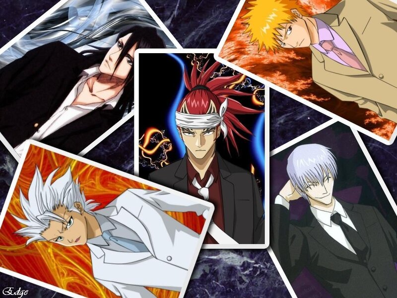 Anime Characters Collage — Black, Dramatic, Suits