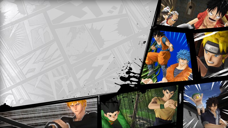 Anime Characters Collage — Black, Dynamic, Manga