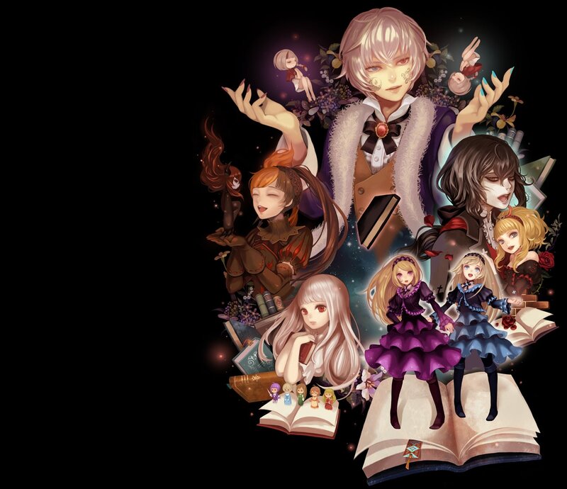 Anime Characters Collage — Black, Fantastical