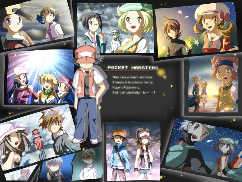 Anime Characters Collage — Black, Hopeful