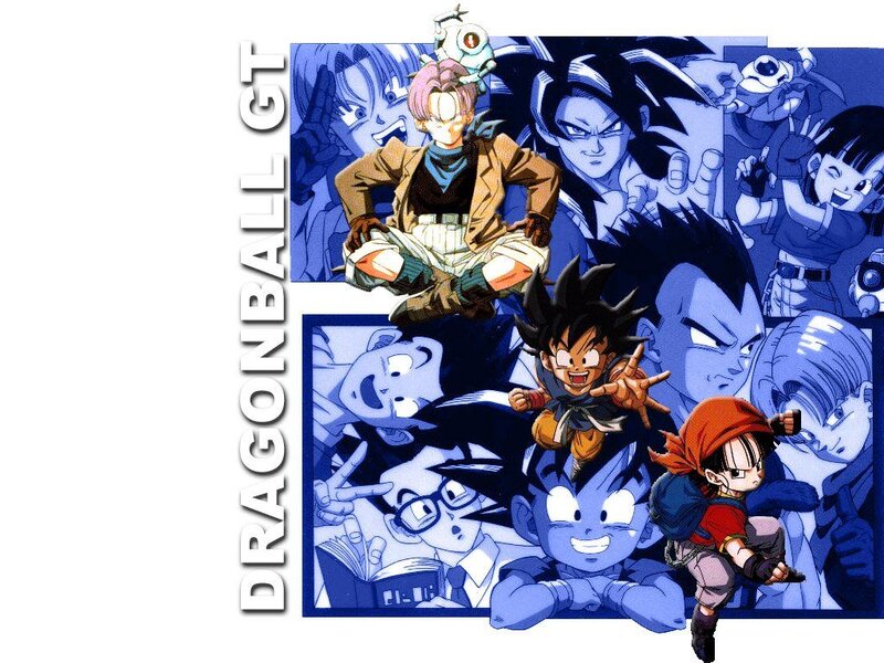 Anime Characters Collage — Blue, Dynamic, Manga