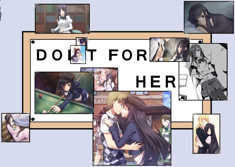 Anime Characters Collage — Blue, Sentimental