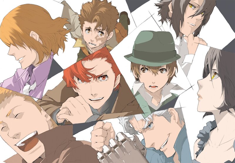 Anime Characters Collage — Brown, Dramatic, Manga
