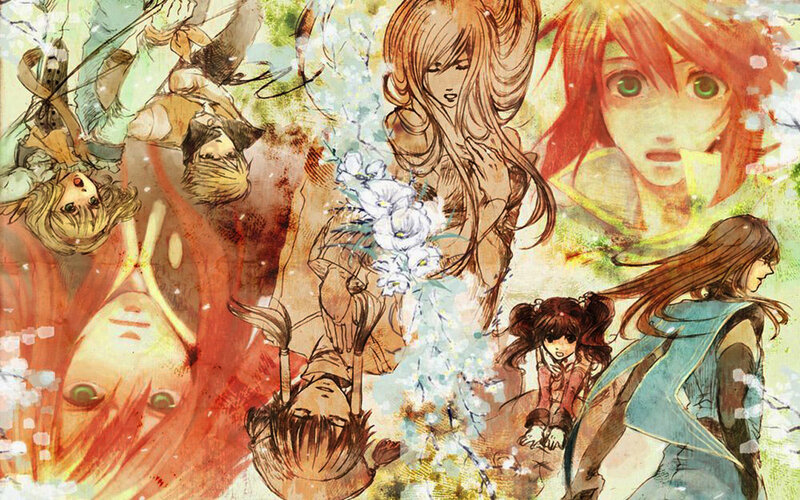 Anime Characters Collage — Brown, Dramatic, Spring