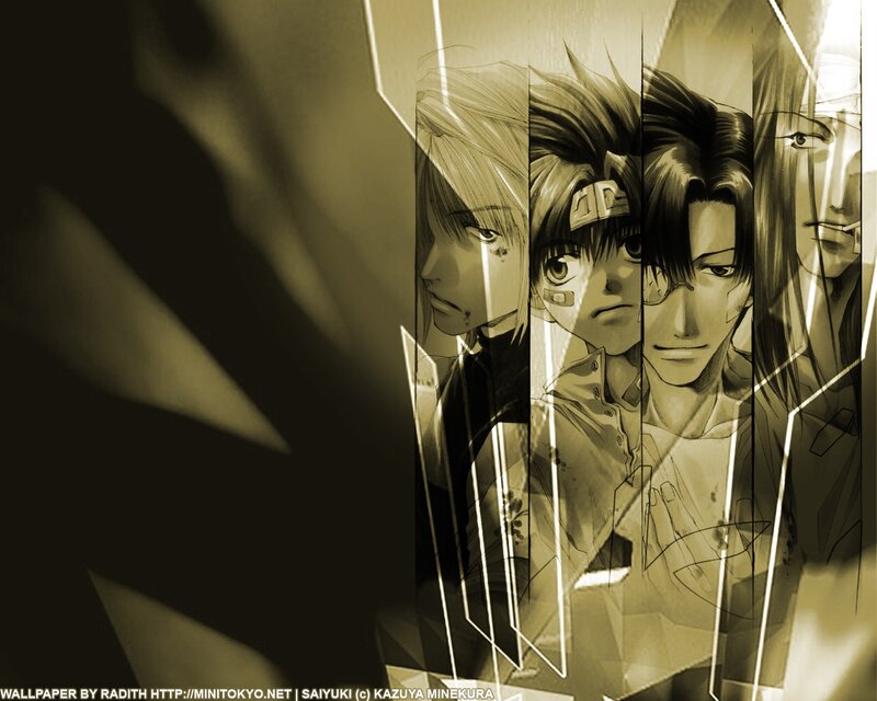 Anime Characters Collage — Brown, Dramatic