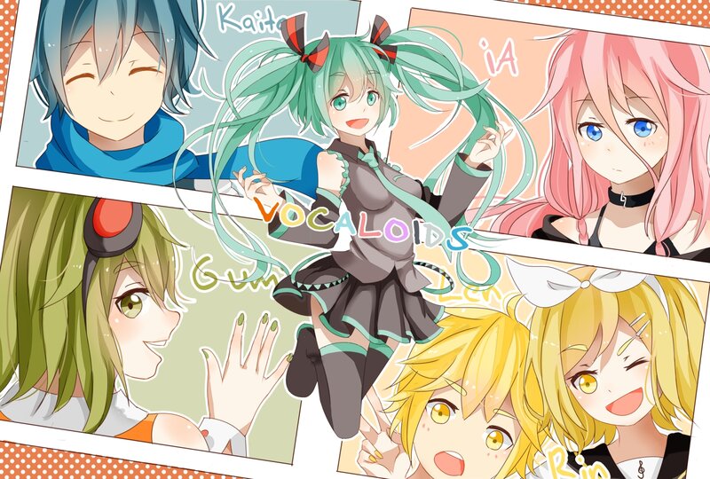 Anime Characters Collage — Green