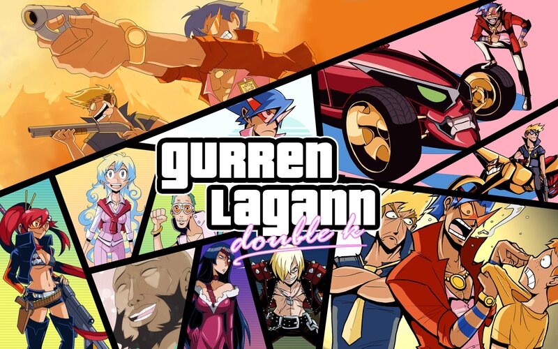 Anime Characters Collage — Orange, Action-packed