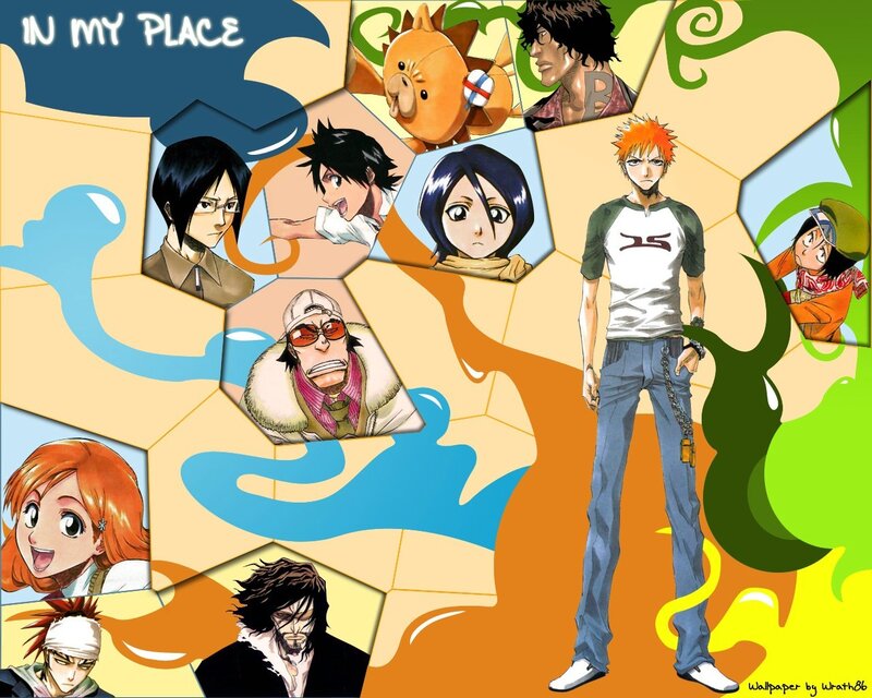 Anime Characters Collage — Orange, Dynamic, Manga