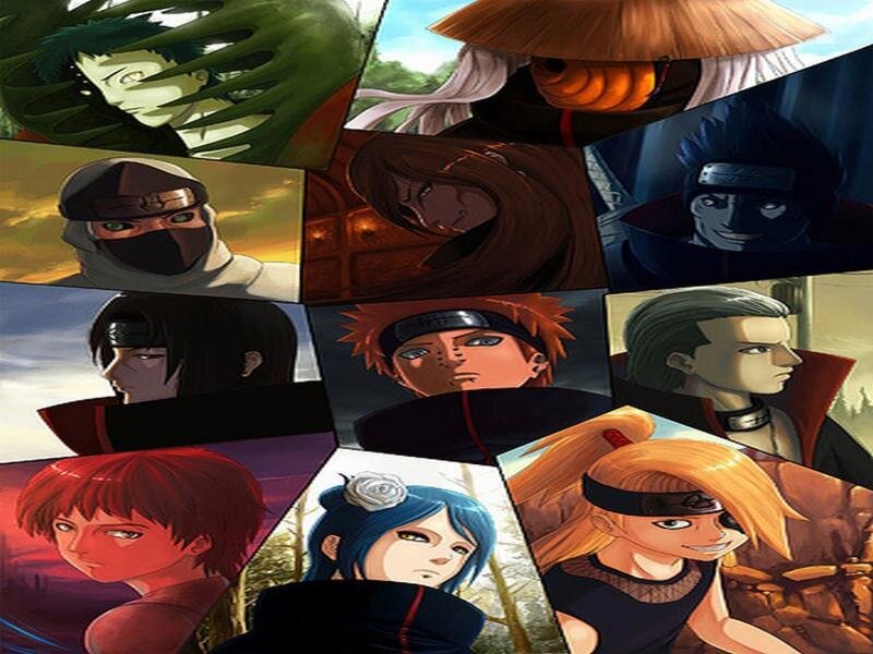Anime Characters Collage — Orange
