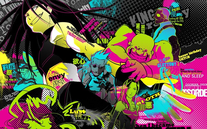 Anime Characters Collage — Pink, Chaotic, Energetic