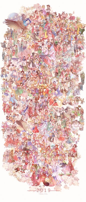 Anime Characters Collage — Pink, Festive