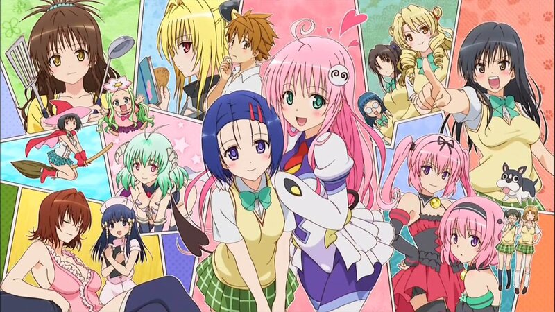 Anime Characters Collage — Pink