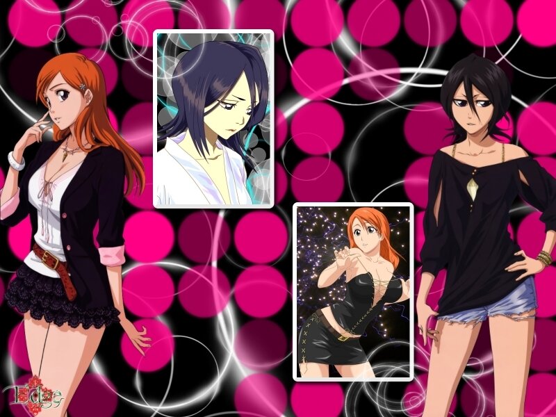 Anime Characters Collage — Pink, Vibrant