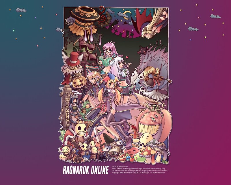 Anime Characters Collage — Purple, Chaotic, Night
