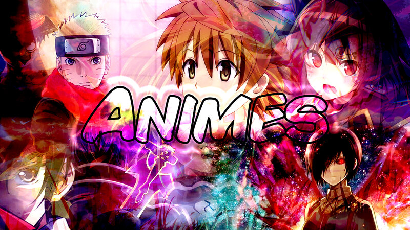 Anime Characters Collage — Purple, Dramatic, Digital Art