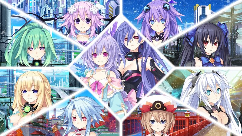 Anime Characters Collage — Purple, Dramatic, Night, Cityscape
