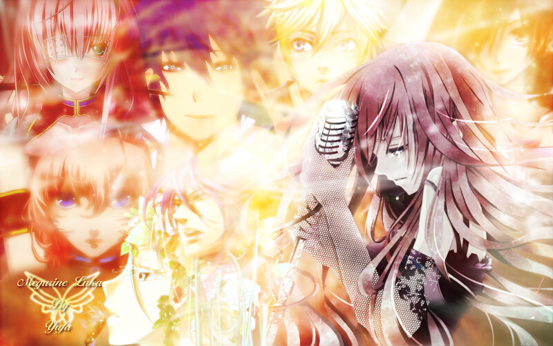 Anime Characters Collage — Purple, Dramatic