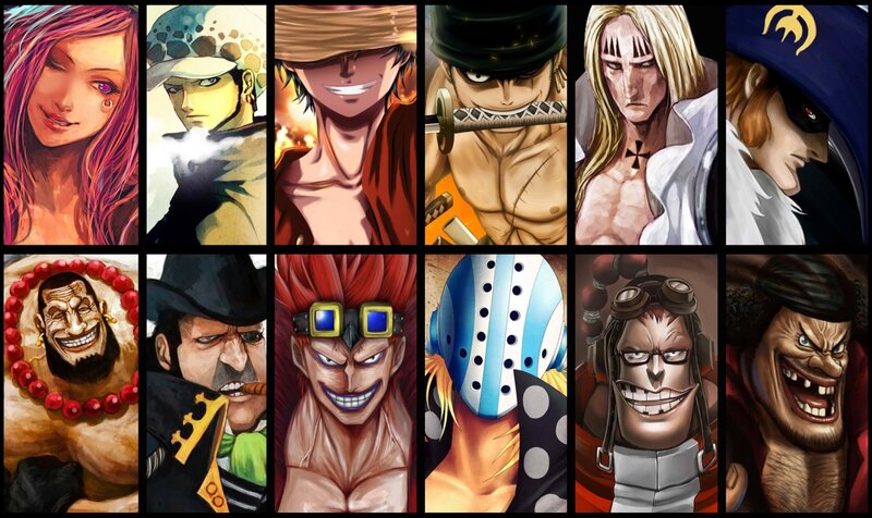 Anime Characters Collage — Red, Dramatic, Manga, Manga Art