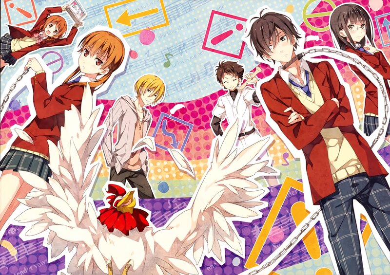 Anime Characters Collage — Red, Playful