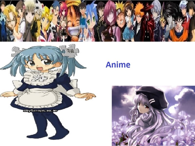 Anime Characters Collage — White, Dramatic, Character