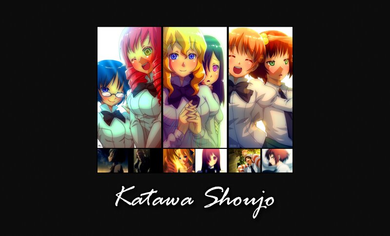 Anime Characters Collage — White, Dramatic, School Uniforms