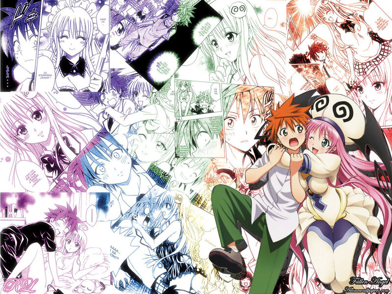Anime Characters Collage — White, Dynamic