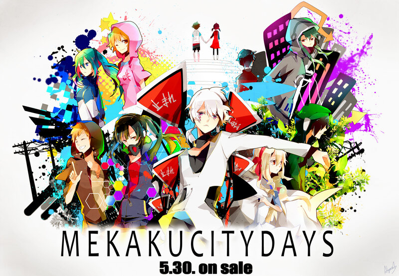 Anime Characters Collage — White, Energetic
