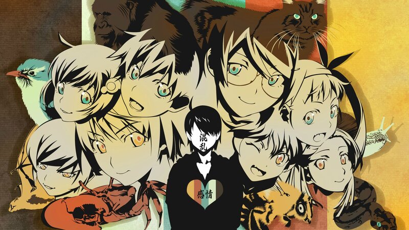 Anime Characters Collage — Yellow, Chaotic, Manga