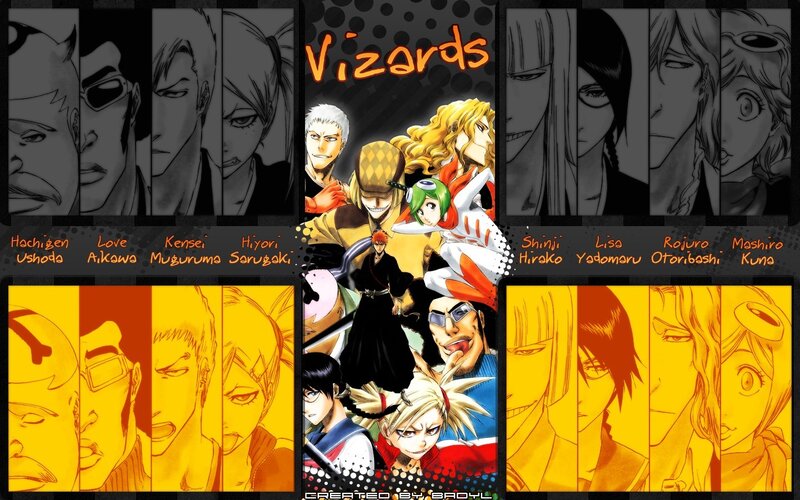 Anime Characters Collage — Yellow, Dramatic, Manga, Text