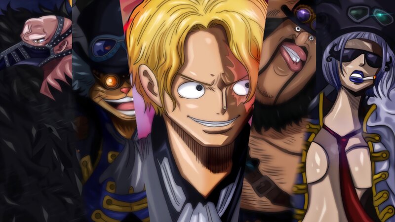 Anime Characters Collage — Yellow, Dramatic, Sailors