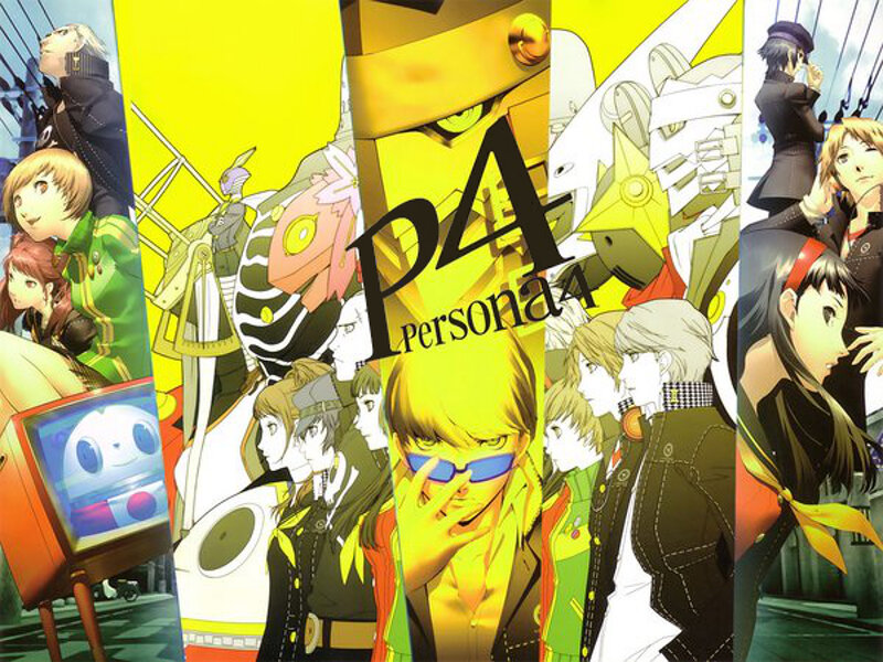 Anime Characters Collage — Yellow, Dynamic