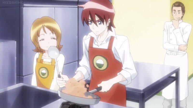 Anime Characters Cooking — Red, Calm