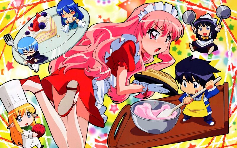 Anime characters cooking together