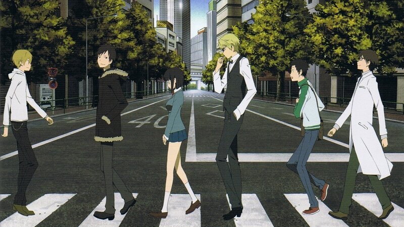 Anime Characters Crossing Street — Green
