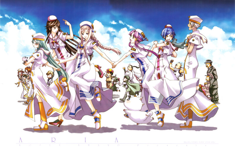 anime characters dancing in uniform