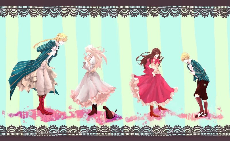 anime characters dancing