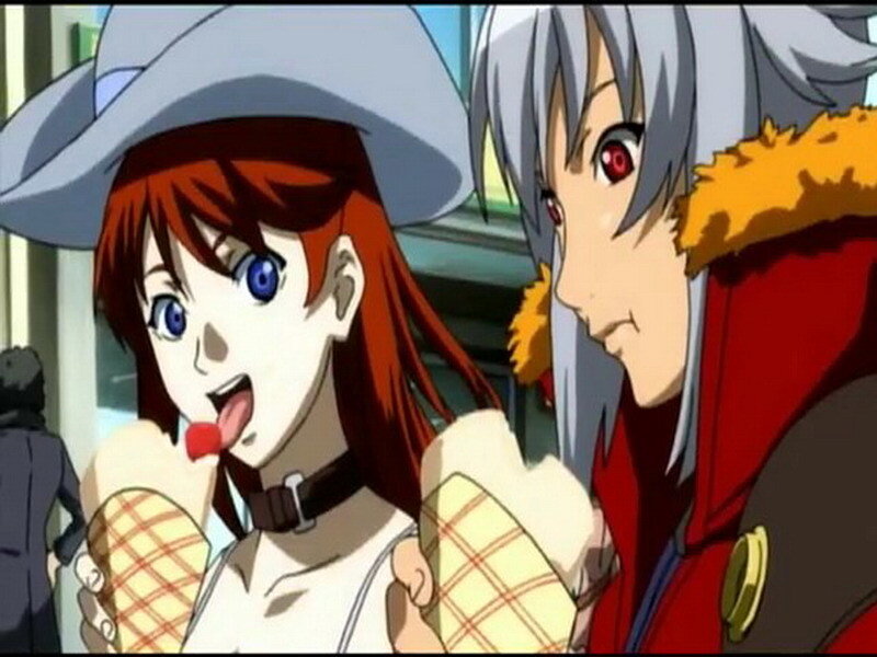 Anime characters eating ice cream