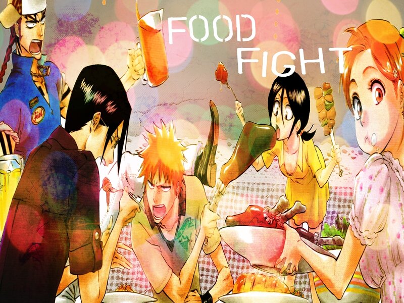 Anime Characters Eating — Orange, Chaotic