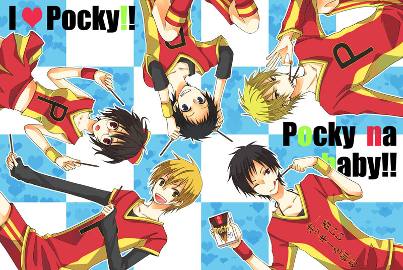 Anime Characters Eating Snacks — Red