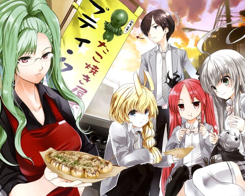 Anime Characters Eating Takoyaki