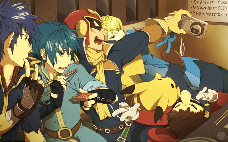 Anime Characters Eating — Yellow, Chaotic