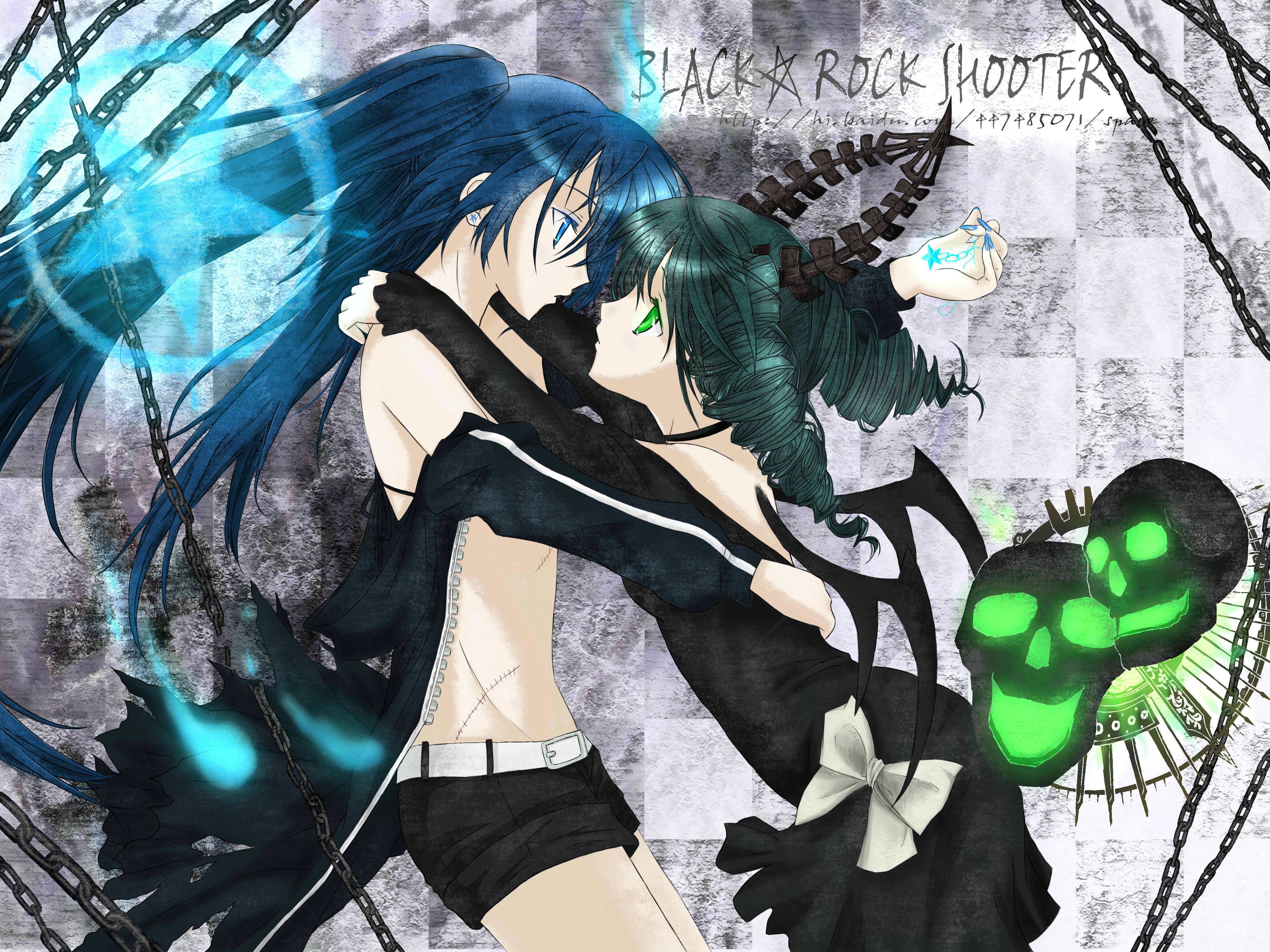 anime characters embracing