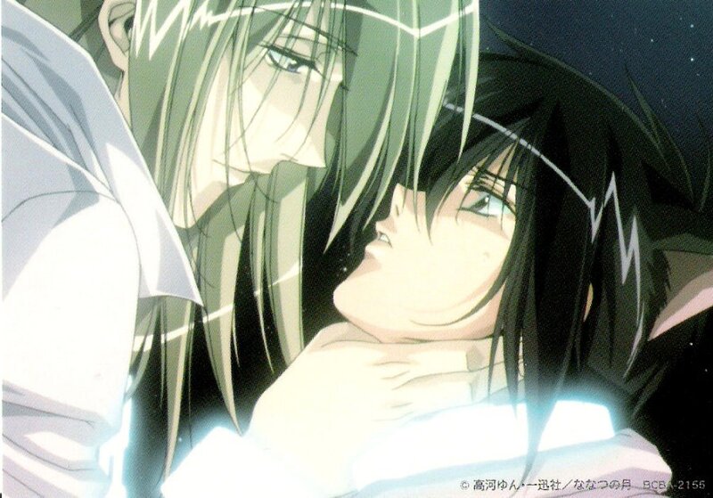 anime characters embracing