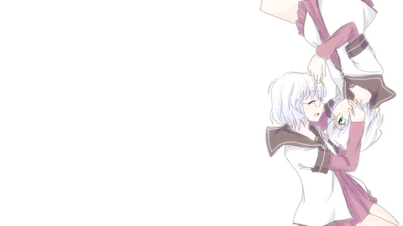 anime characters embracing