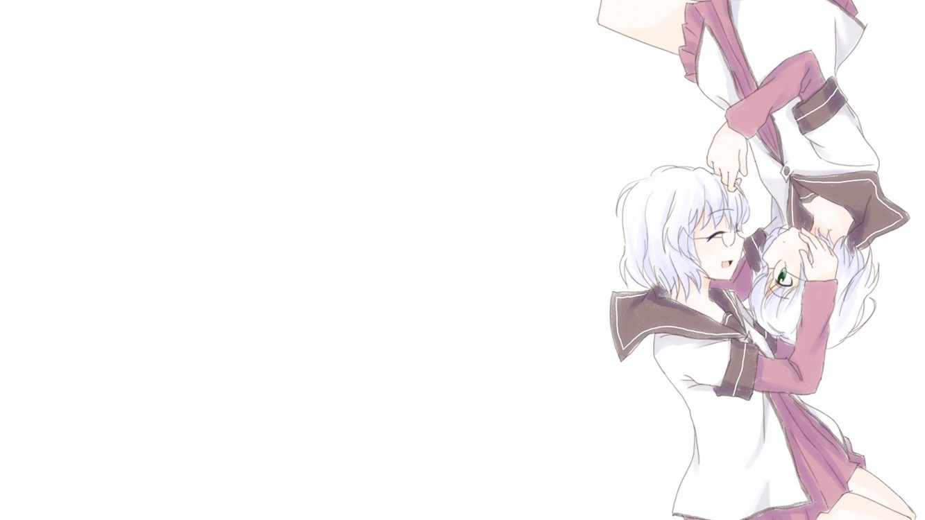 anime characters embracing