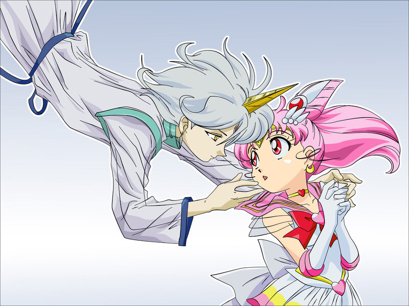 Anime Characters Embracing — Pink
