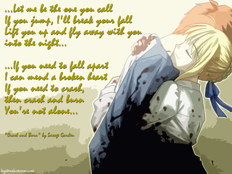 Anime Characters Embracing — Yellow