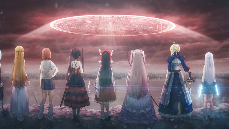 Anime Characters Facing Circle